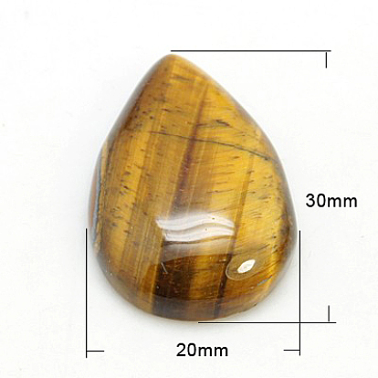 Кабошоны из камня, капля, 30x20x7 мм