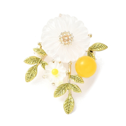 Броши из цветочного сплава для одежды-рюкзака, cmолой