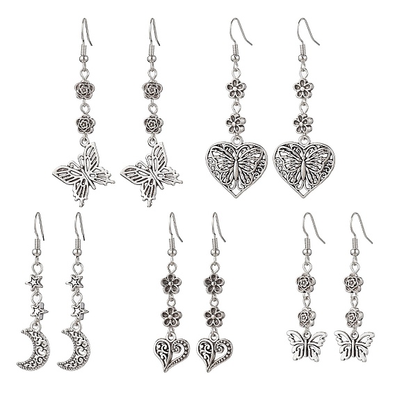 Женские серьги с подвесками из сплава в тибетском стиле, разнообразные