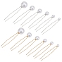 Wedding Bridal Hair Forks Sets, with U Shape Iron Barrette and ABS Plastic Imitation Pearl