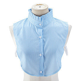 Съемные женские рубашки из полиэстера с полосками и накладными воротниками, отделка декольте, аксессуары для одежды diy