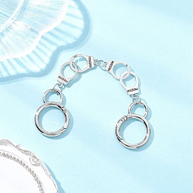 Наручники из цинкового сплава в тибетском стиле с удлинительными цепями для сумок-наручников