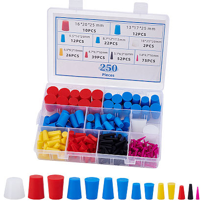 Silicone Plugs, with Paper Stickers