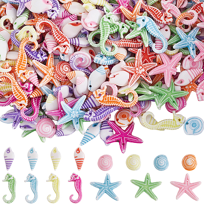 200 Акриловые подвески в стиле g craft, Тема океана, разнообразные