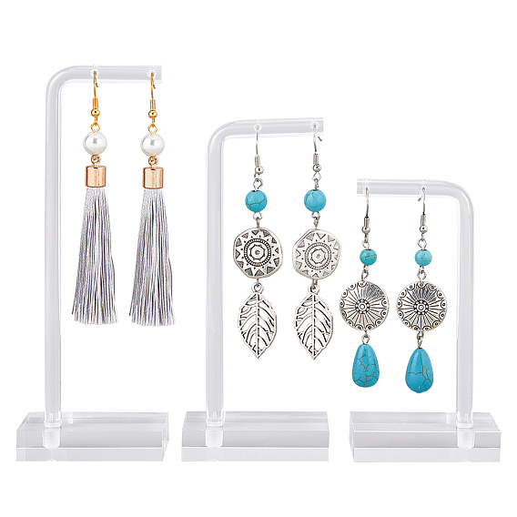 1 набор 3 размеры акриловые подвесные серьги стенды, для подвешивания серьги, фото реквизит