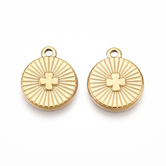 304 прелести нержавеющей стали, ионное покрытие (ip), плоский круглый с подвеской в виде креста