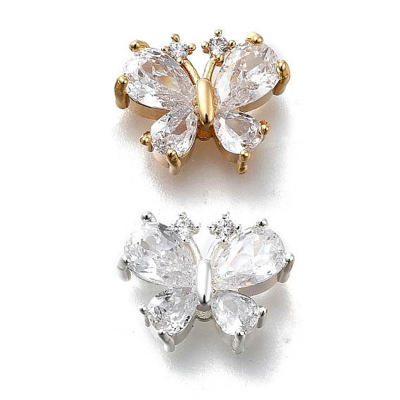 Латунные микро проложить кубического циркония подвески, без кадмия, без никеля и без свинца, бабочки прелести