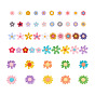 200Pcs 10 Style Opaque Resin Cabochons, Flower