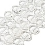 Natural Quartz Crystal Beads Strands, Rock Crystal Beads with Seed Beads, Faceted Hexagon