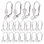 304 Stainless Steel Leverback Earring Findings, with Loop