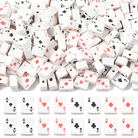 200 бусины из полимерной глины ручной работы., игральная карта