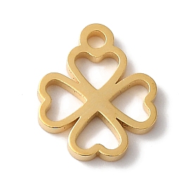 Вакуумное покрытие pvd 304 подвески из нержавеющей стали, лазерная резка, клевер амулеты