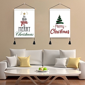 Christmas Theme Polycotton Decorative Wall Tapestry, for Home Decoration