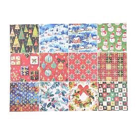 Christmas Pattern Scrapbooking Paper Pads Set, for Card Making Craft Scrapbook Decoration