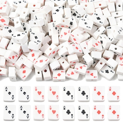 200 бусины из полимерной глины ручной работы., игральная карта