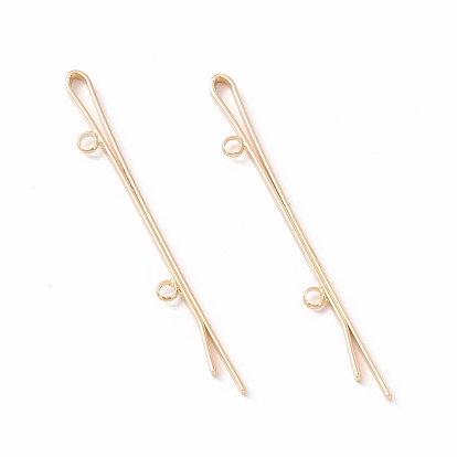 Iron Hair Bobby Pin Findings, with 2-Loops