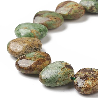 Natural Green Opal Beads Strands, Heart