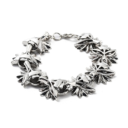 Retro Alloy Wolf Link Chain Bracelets for Women Men