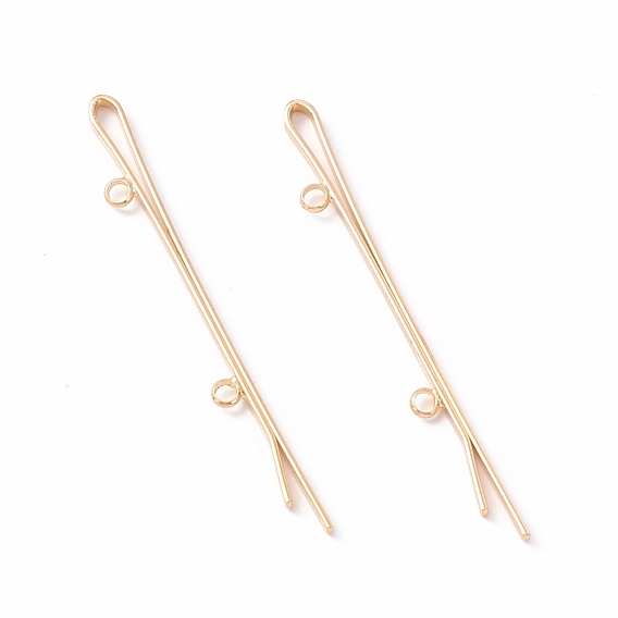 Iron Hair Bobby Pin Findings, with 2-Loops