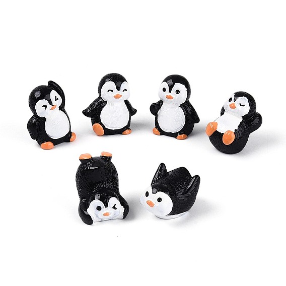 Мини-моделирование смолы, пингвин, для кукольных аксессуаров, притворяющихся опорными украшениями
