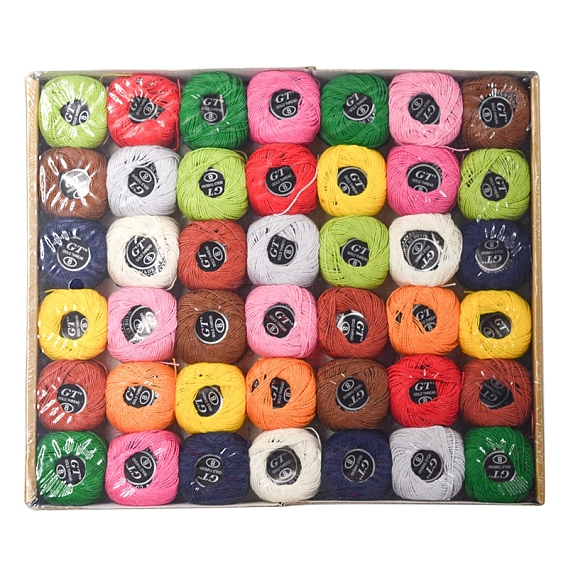 42 размер мотков 8 нитки для вязания крючком, вышивка мулине, Мерсеризованная хлопчатобумажная пряжа для ручного вязания кружев.