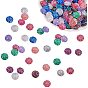 Resin Cabochons, Imitation Druzy Agate, Flat Round