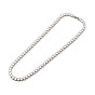 Clear Cubic Zirconia Tennis Necklace, 304 Stainless Steel Link Chain Necklace for Women