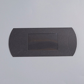 Крафт-бумага подушка коробка конфет, для свадьбы сувениры детский душ день рождения праздничные атрибуты, с чистым окном