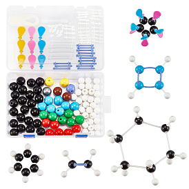Kit de modelo molecular de plástico de química, modelado orgánico e inorgánico, para niños enérgicos aprendices científico
