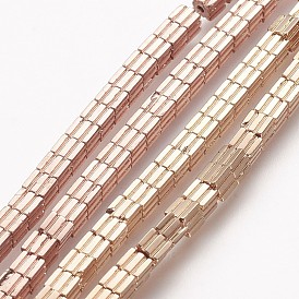 Non-magnetic Synthetic Hematite Beads Strands, PVD Vacuum Plating, Grade A, Cube