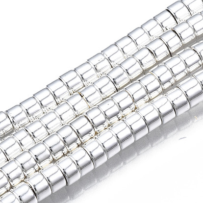 Grade AA Non-magnetic Synthetic Hematite Beads Strands, Heishi Beads, Flat Round/Disc