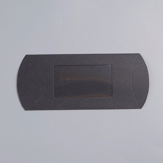 Крафт-бумага подушка коробка конфет, для свадьбы сувениры детский душ день рождения праздничные атрибуты, с чистым окном