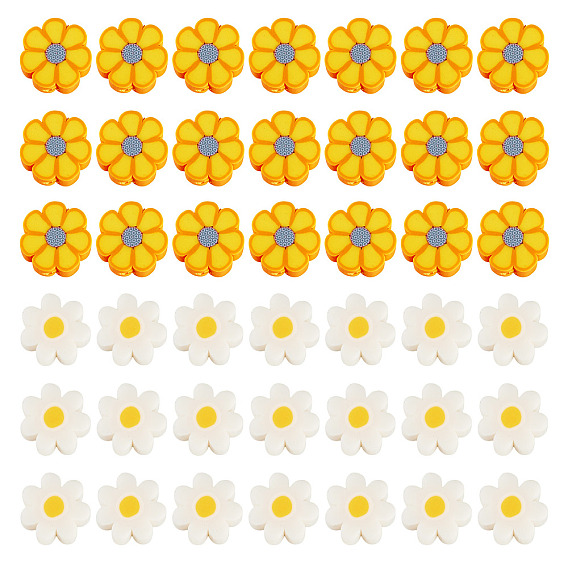 200 шт 2 стили ручной работы из полимерной глины бусины, цветок