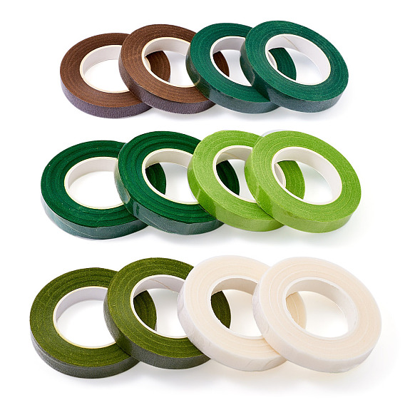 12 рулоны 6 цветная малярная лента, ленточная текстурированная бумага, для покраски, связывание листьев и цветов