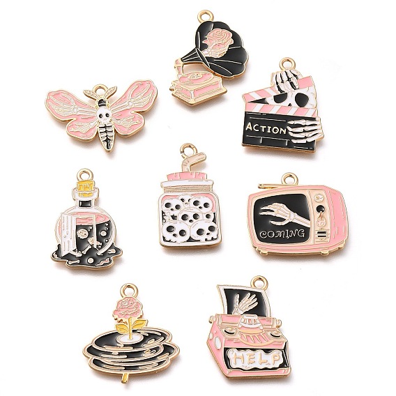 Подвески из эмали и сплава, золотые