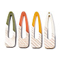 Resin & Wood Big Pendants, Two Tone, Teardrop