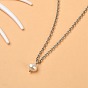 12Pcs 2 Colors Natural Cultured Freshwater Pearl Charms, with Platinum Brass Ball Head Pins, Oval