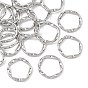 Shegrace Messing-Verbindungsringe, strukturierte, gedrehte Ringform, Bleifrei und Cadmiumfrei und Nickel frei