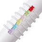 6 pcs 6 ensemble de bracelets extensibles en perles d'ours en acrylique de couleur et d'imitation de perles pour enfants, bracelets empilables