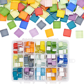 Cabochons en verre, carreaux de mosaïque, pour la décoration de la maison ou le bricolage, carrée