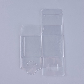 Transparent Plastic PVC Box Gift Packaging, Waterproof Folding Box, Square