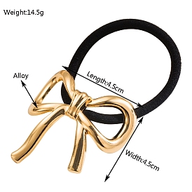 Bowknot Alloy Elastic Hair Accessories for Women, Scrunchie/Scrunchy Hair Ties