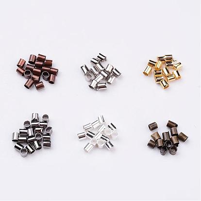 1 Box 6 Colors Brass Tube Crimp Beads