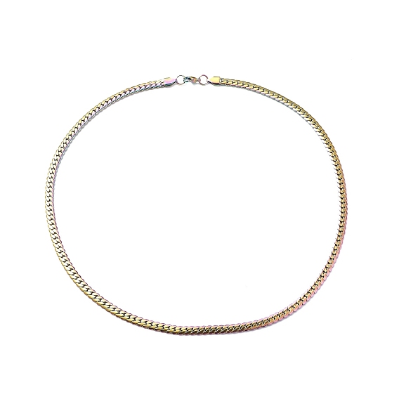 304 колье из нержавеющей стали с кубинскими звеньями для мужчин и женщин