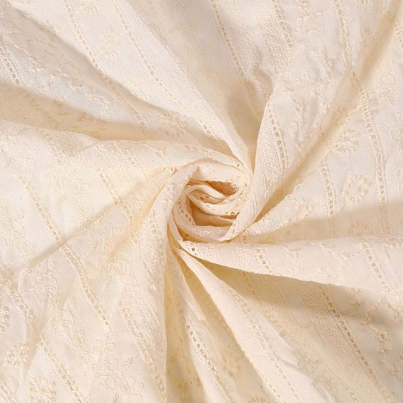 Tissu de coton brodé de fleurs, accessoires du vêtement