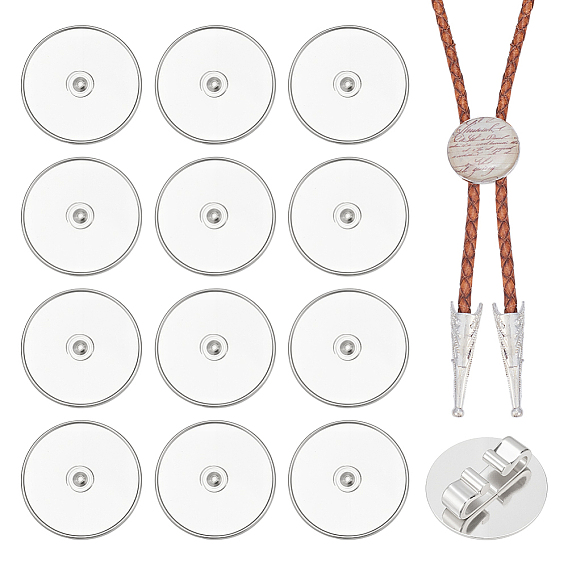 16 настройки кабошона из сплава, плоско-круглые