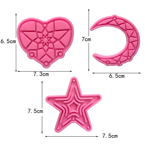 DIY Silicone Pendant Molds, Resin Casting Molds, for UV Resin, Epoxy Resin Craft Making