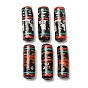 Vintage Handmade Porcelain Beads, Column with Ethnic Pattern, Fancy Antique Glazed Porcelain