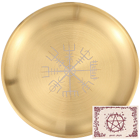 Подставка для свечей из нержавеющей стали, с конвертом и карточками, плоско-круглые