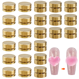 24 piezas 2 estilos aleación 3 rodamiento giratorio para decoración de uñas para diseños de decoración de uñas, plano y redondo